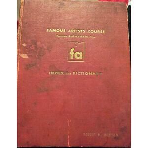 Famous Artists Course Index and Dictionary Famous Artist School Inc 1960 - POOR